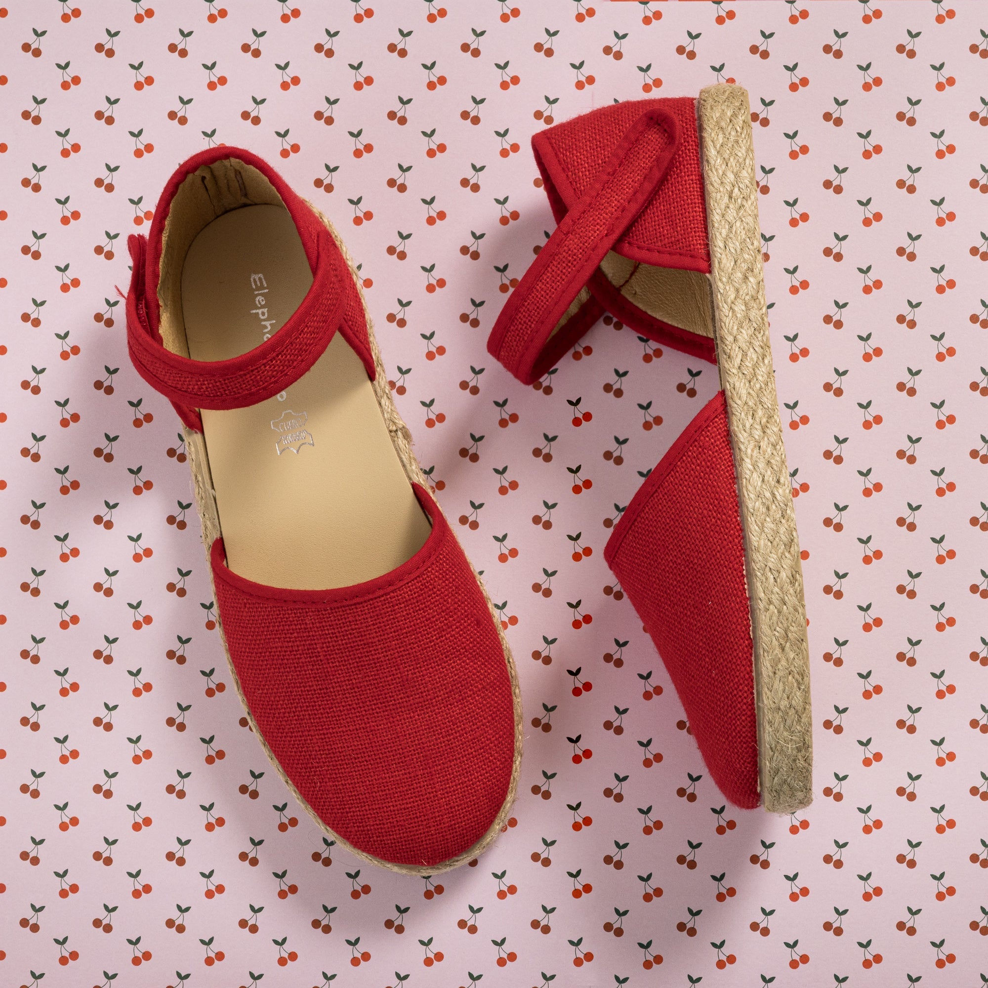 Linen Classic Espadrille Red