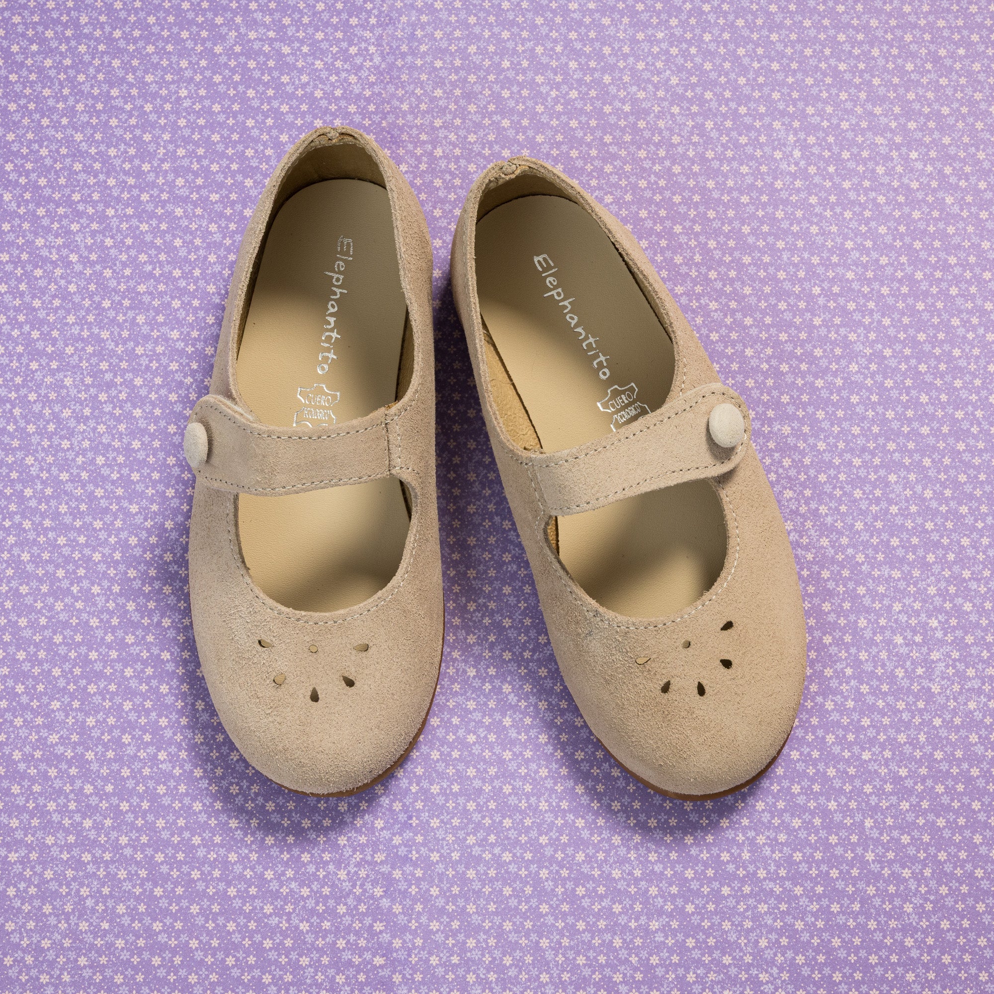 Andi Mary Jane Suede Beige