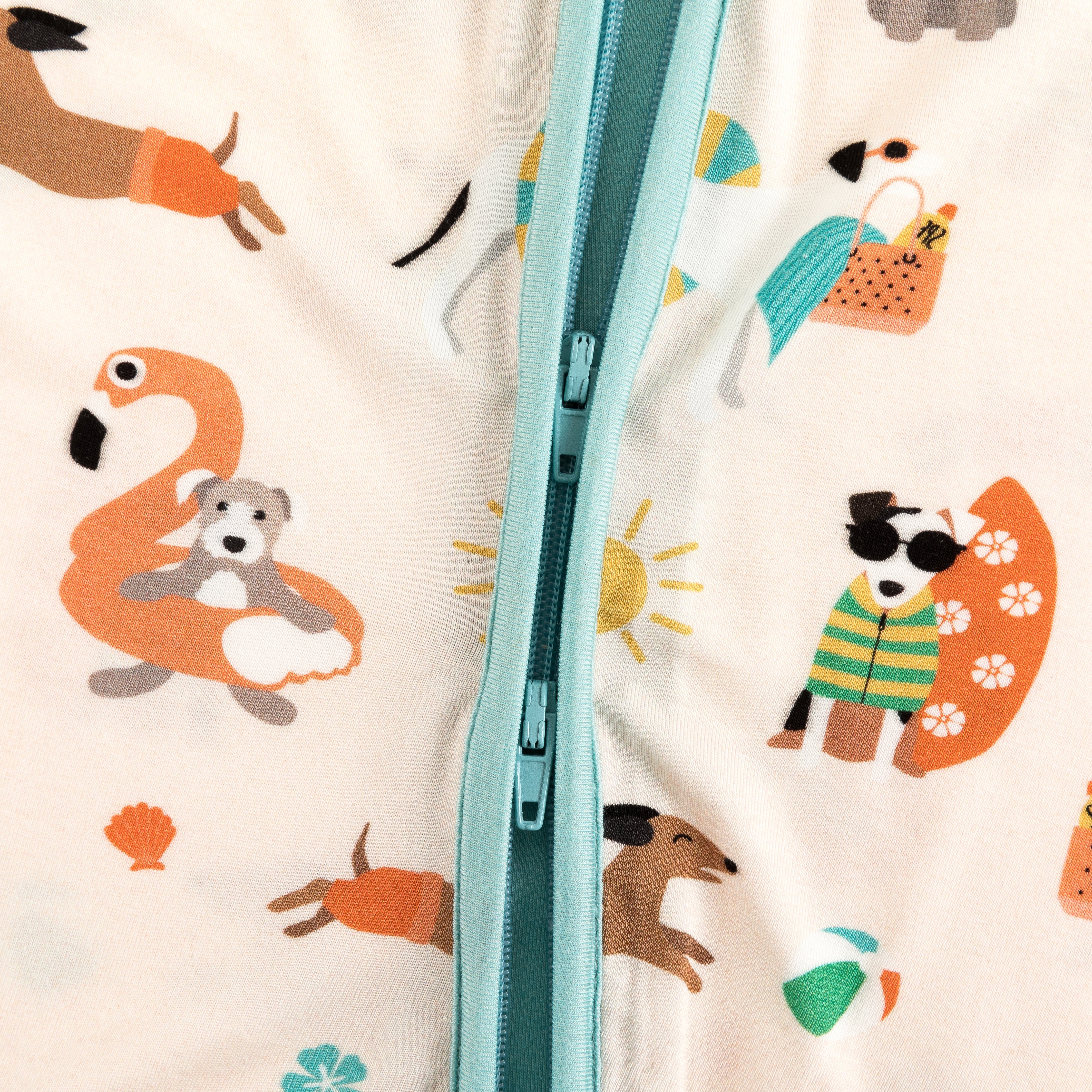 Pups In The Sun (convertible Zip Footies)