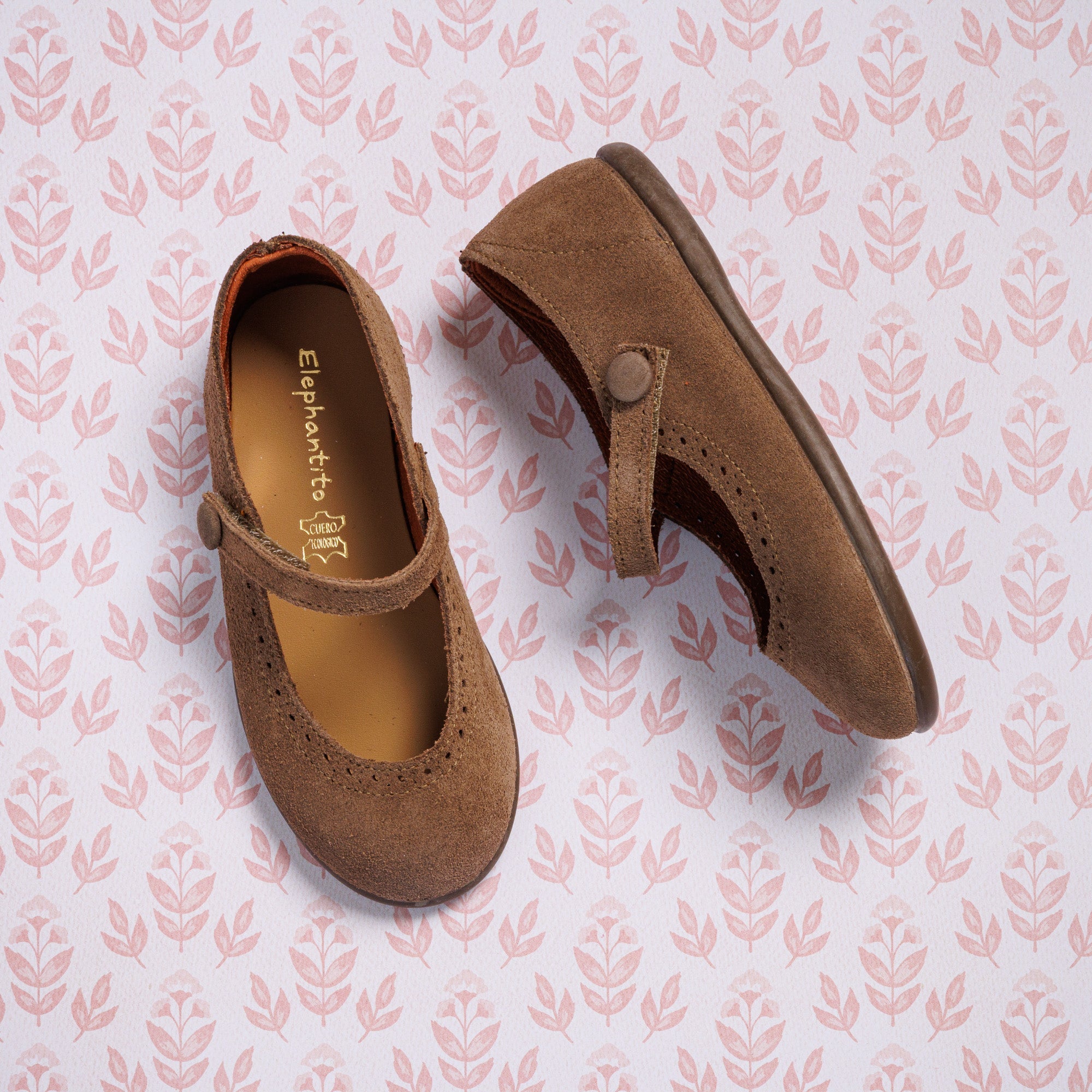 Suede Mary Jane Beige
