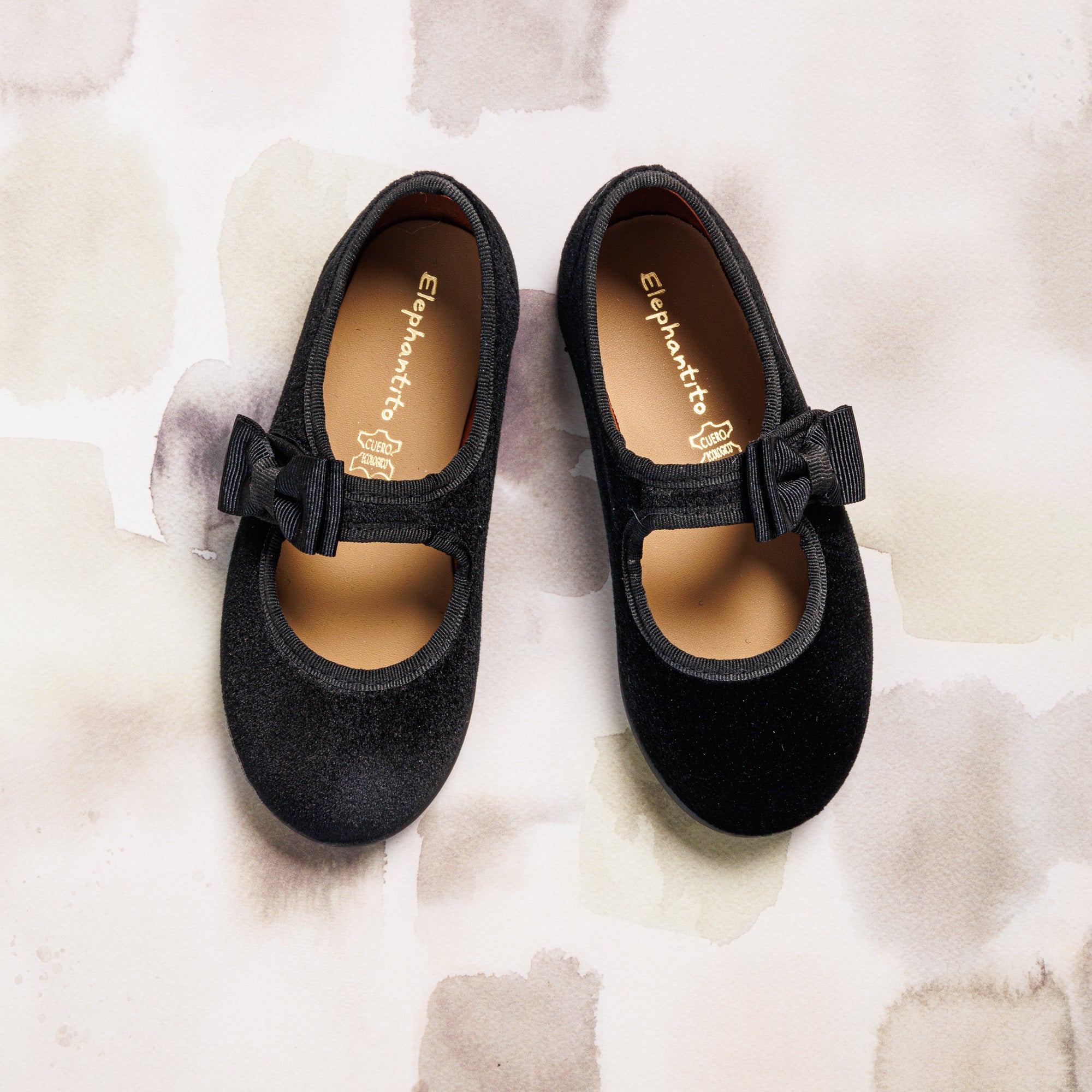 Velvet Bow Mary Jane Black