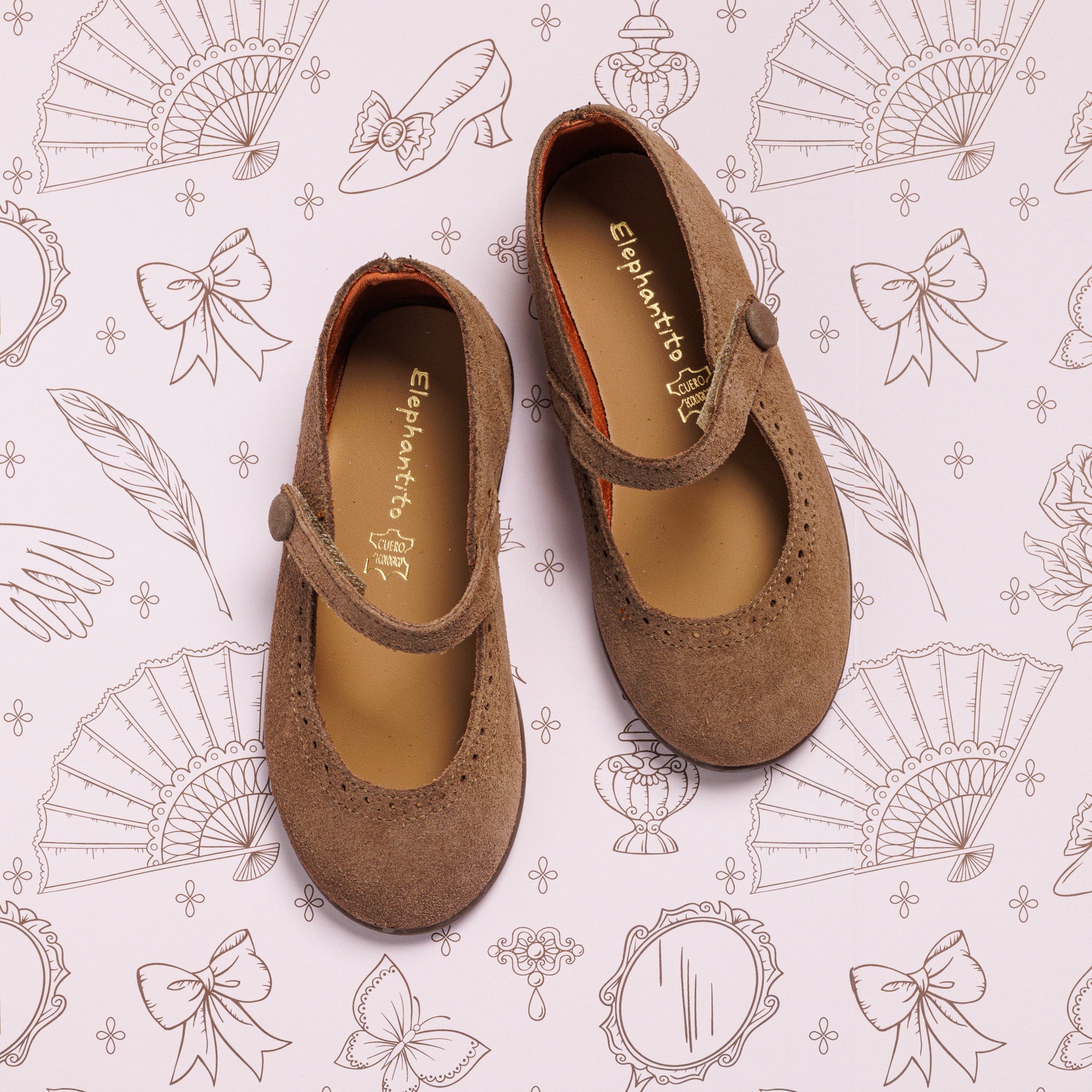 Suede Mary Jane Beige