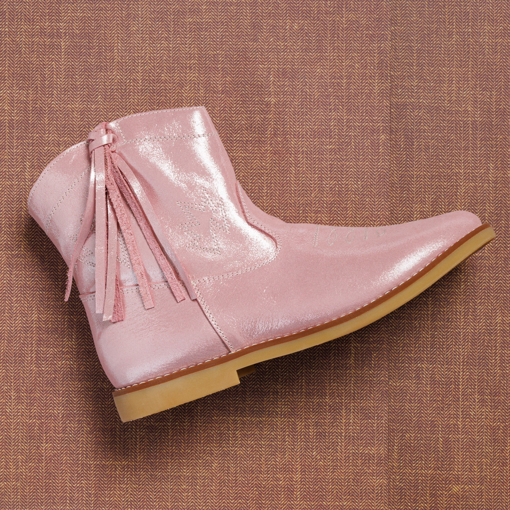 Hannah Suede Boot Metallic Pink