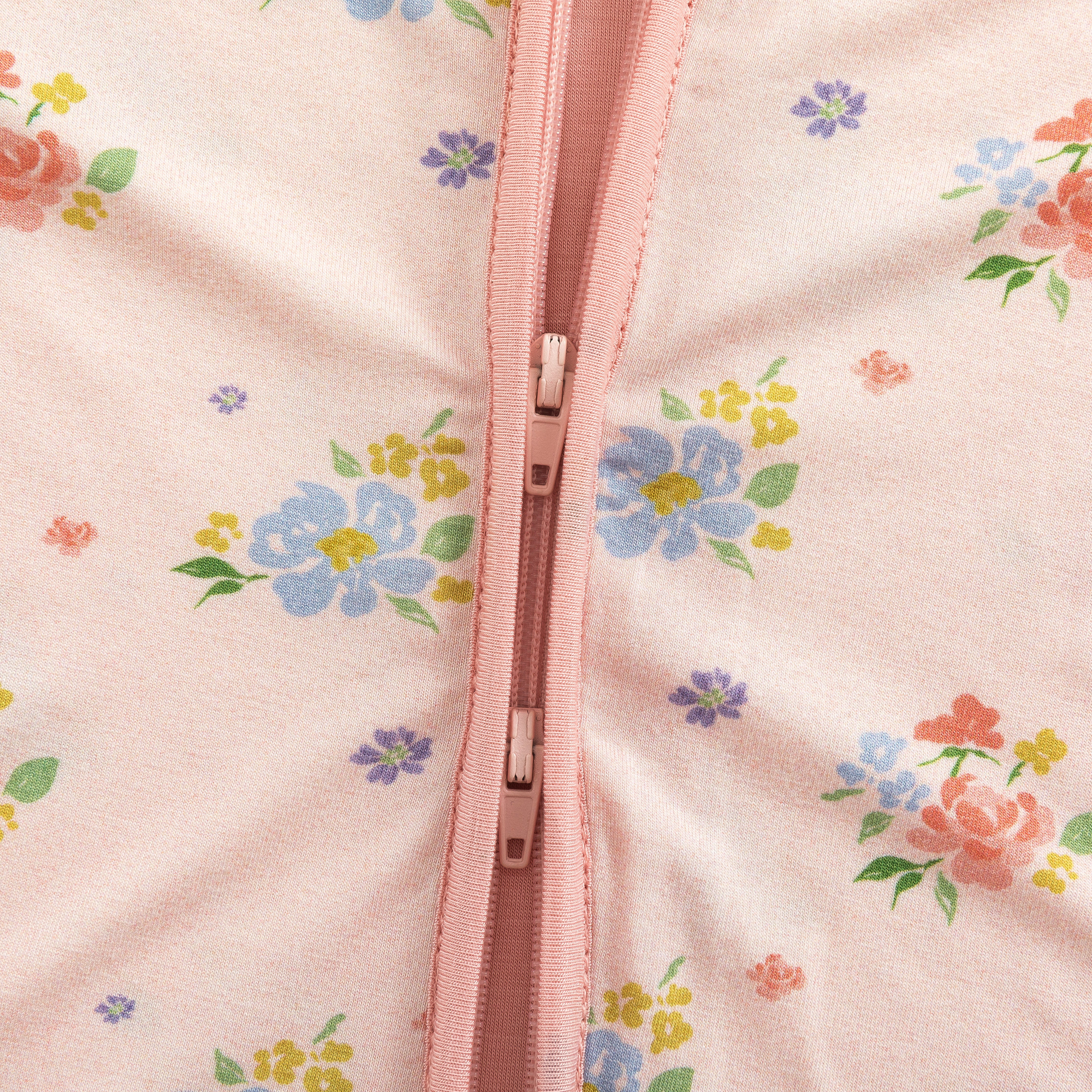 Blush Bloom (convertible Zip Footies)