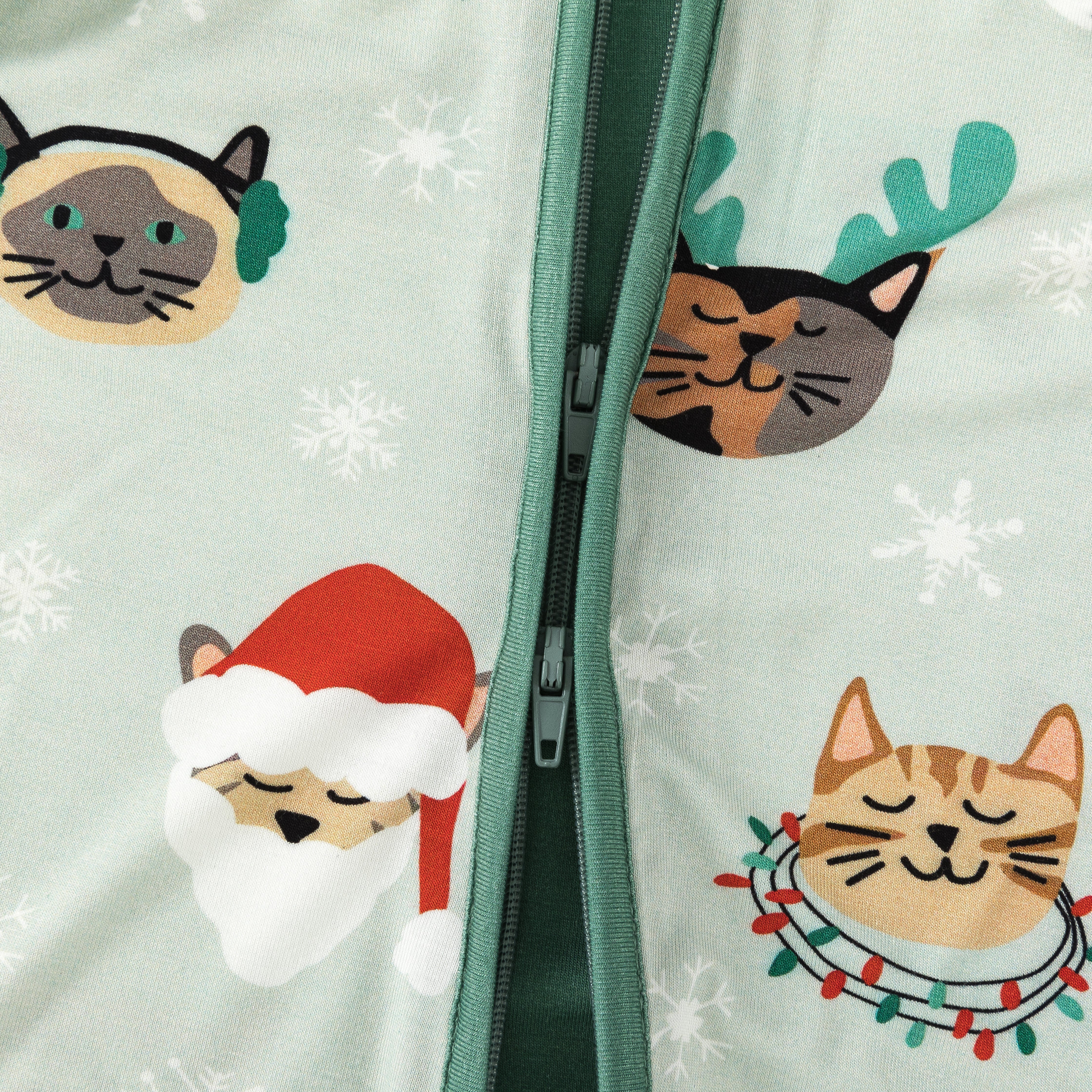 Purr The Halls (convertible Zip Footies)