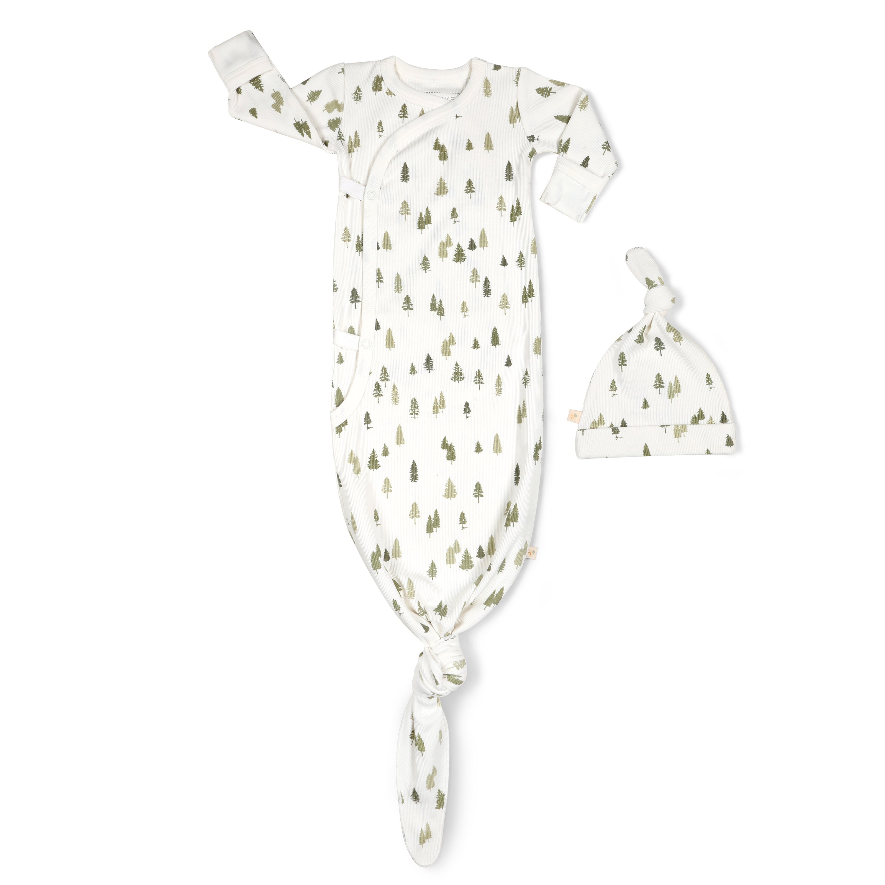 Organic Kimono Knotted Sleep Gown - Alpine