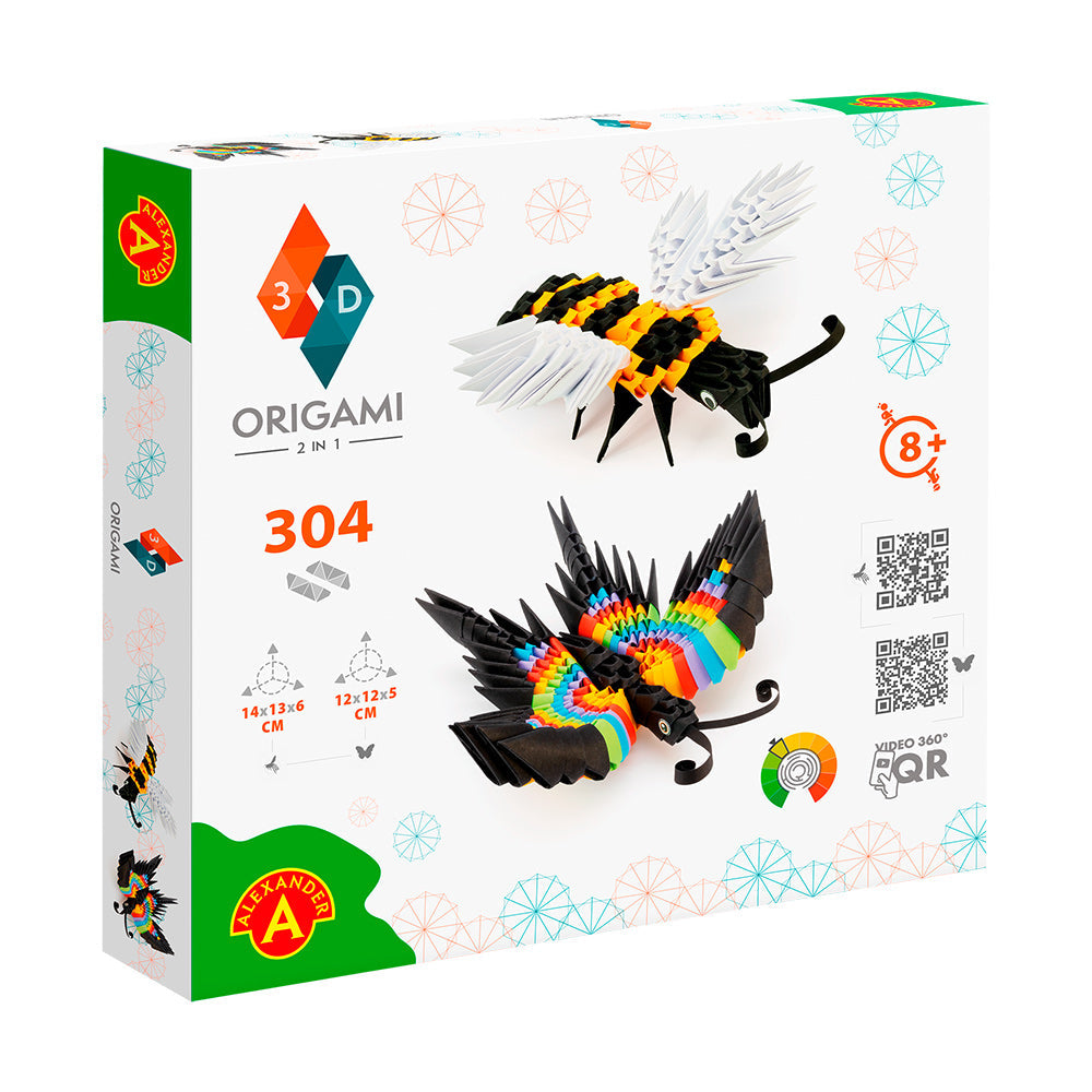 Origami 3D - Bee and Butterfly