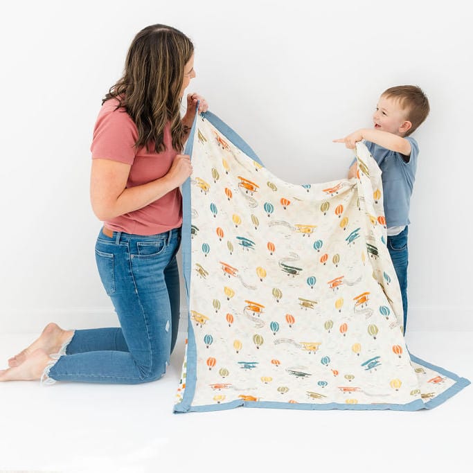 Scripture Planes Luxury Double Sided Muslin Catholic Blanket