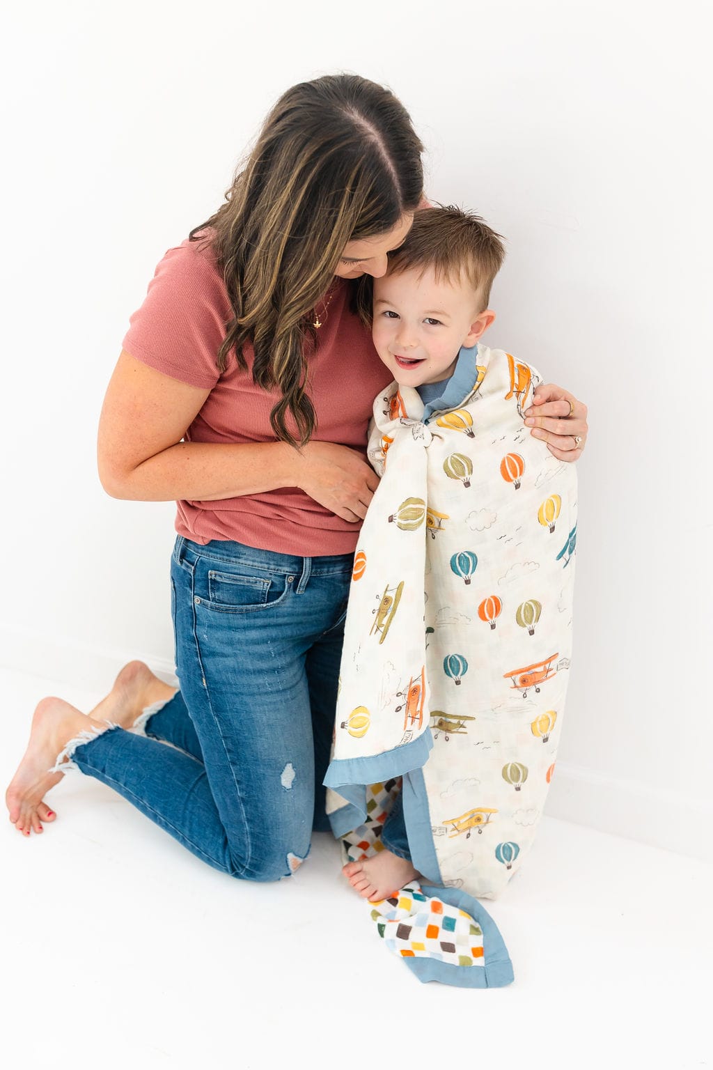 Scripture Planes Luxury Double Sided Muslin Catholic Blanket