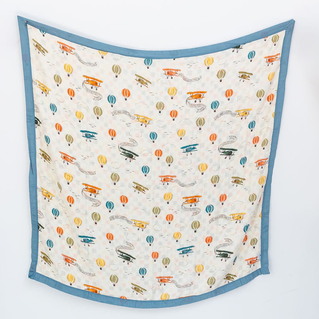 Scripture Planes Luxury Double Sided Muslin Catholic Blanket