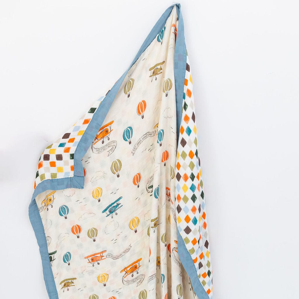 Scripture Planes Luxury Double Sided Muslin Catholic Blanket