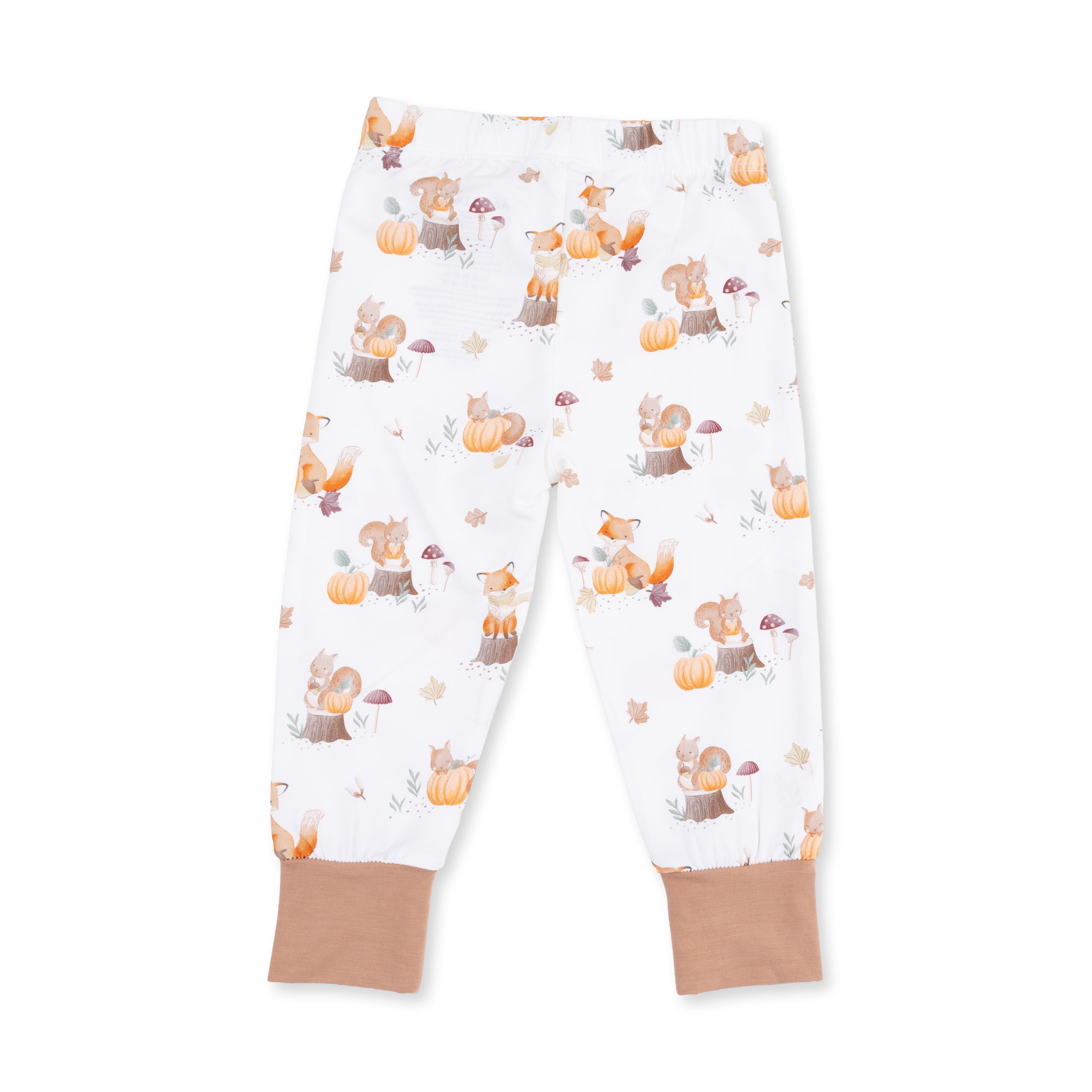 Woodland Animals With Pumpkins - Short Sleeve Loungewear Set