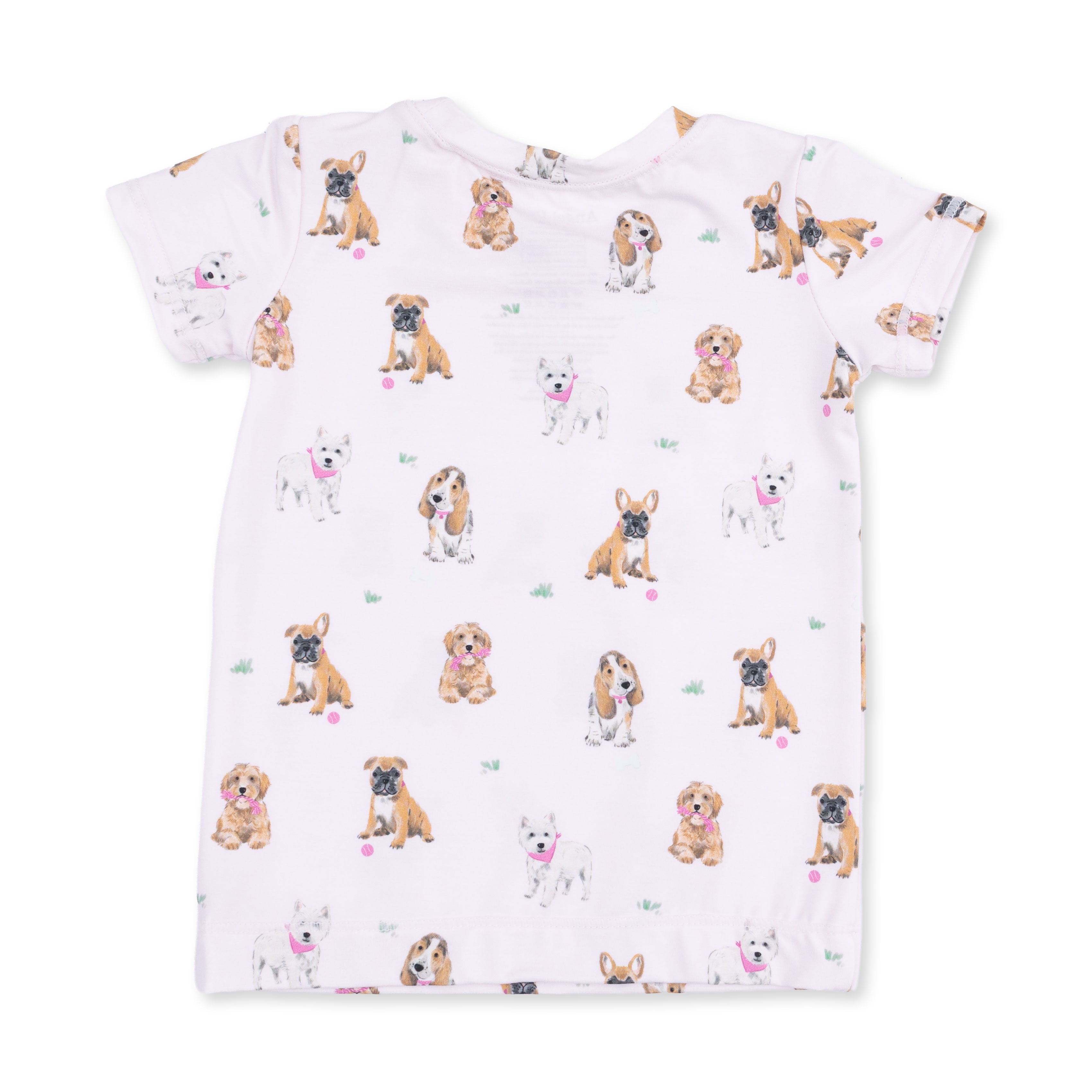 Bestie Dogs Pink - Short Sleeve Loungewear Set