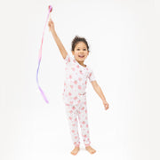 Ribbon Ballerinas - Short Sleeve Loungewear Set