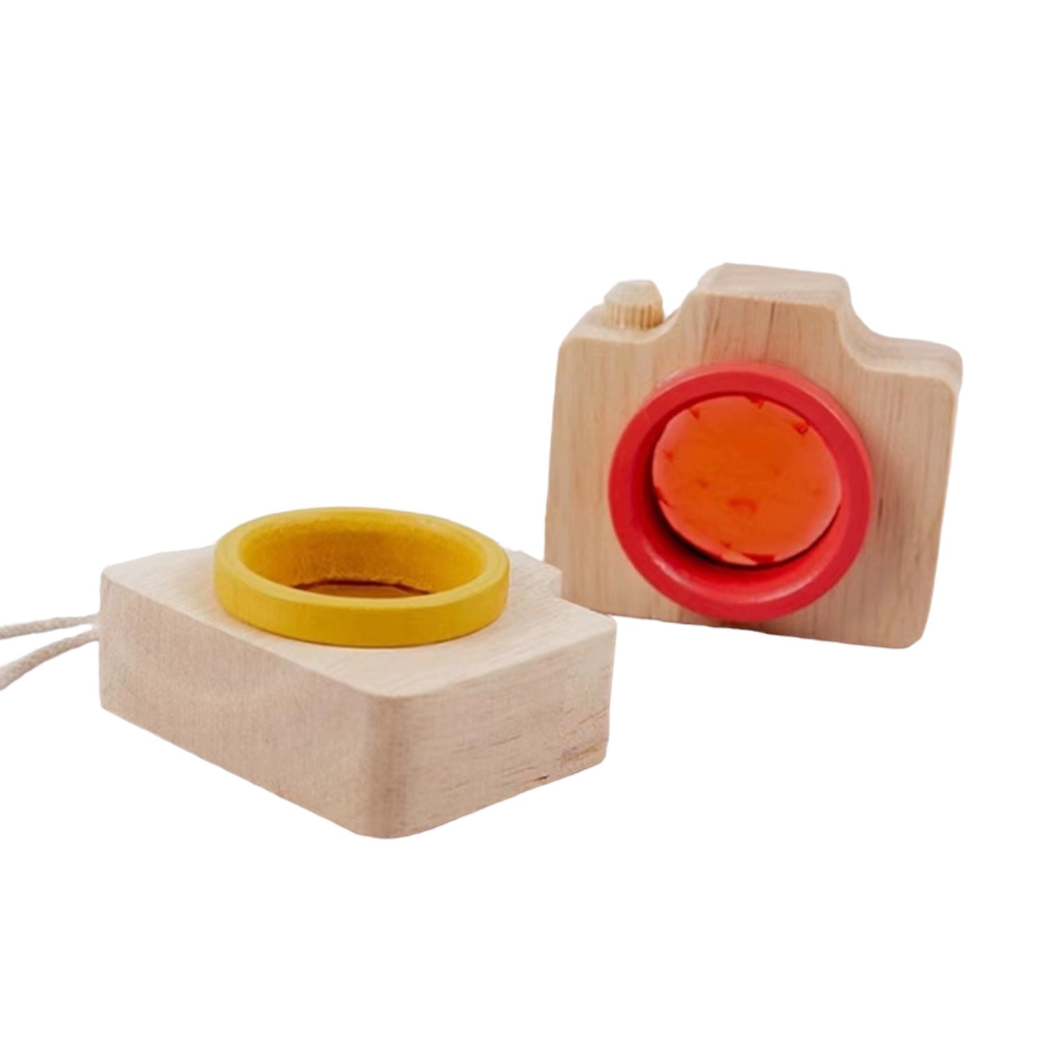 5 Pcs Mini Gemmed Wooden Camera Kaleidoscope