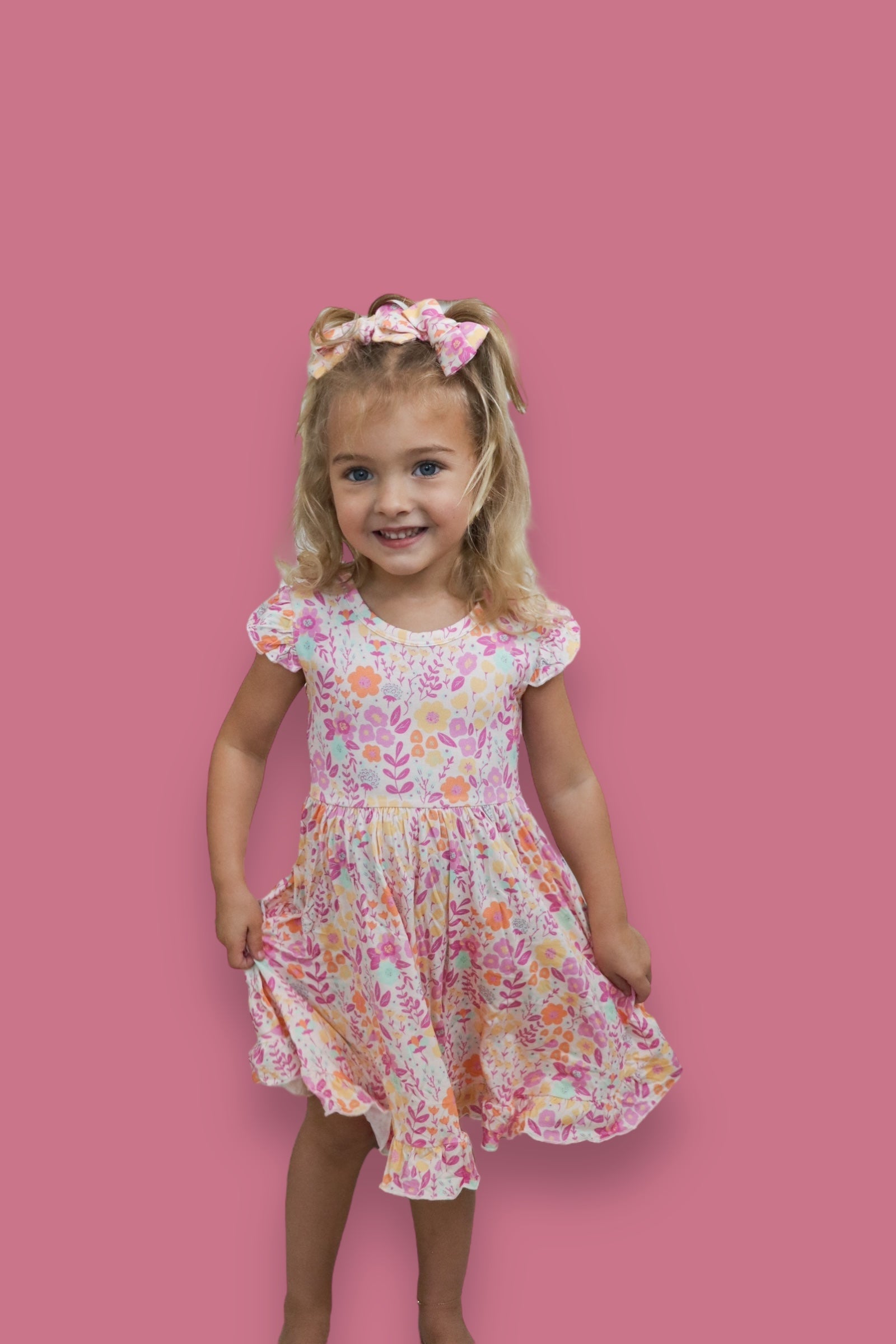 Garden Treasures Dream Cap Sleeve Ruffle Dress