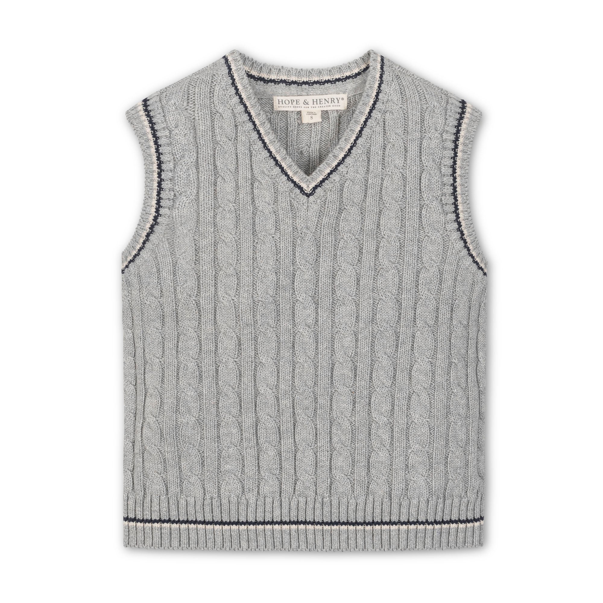 Organic Cable Sweater Vest
