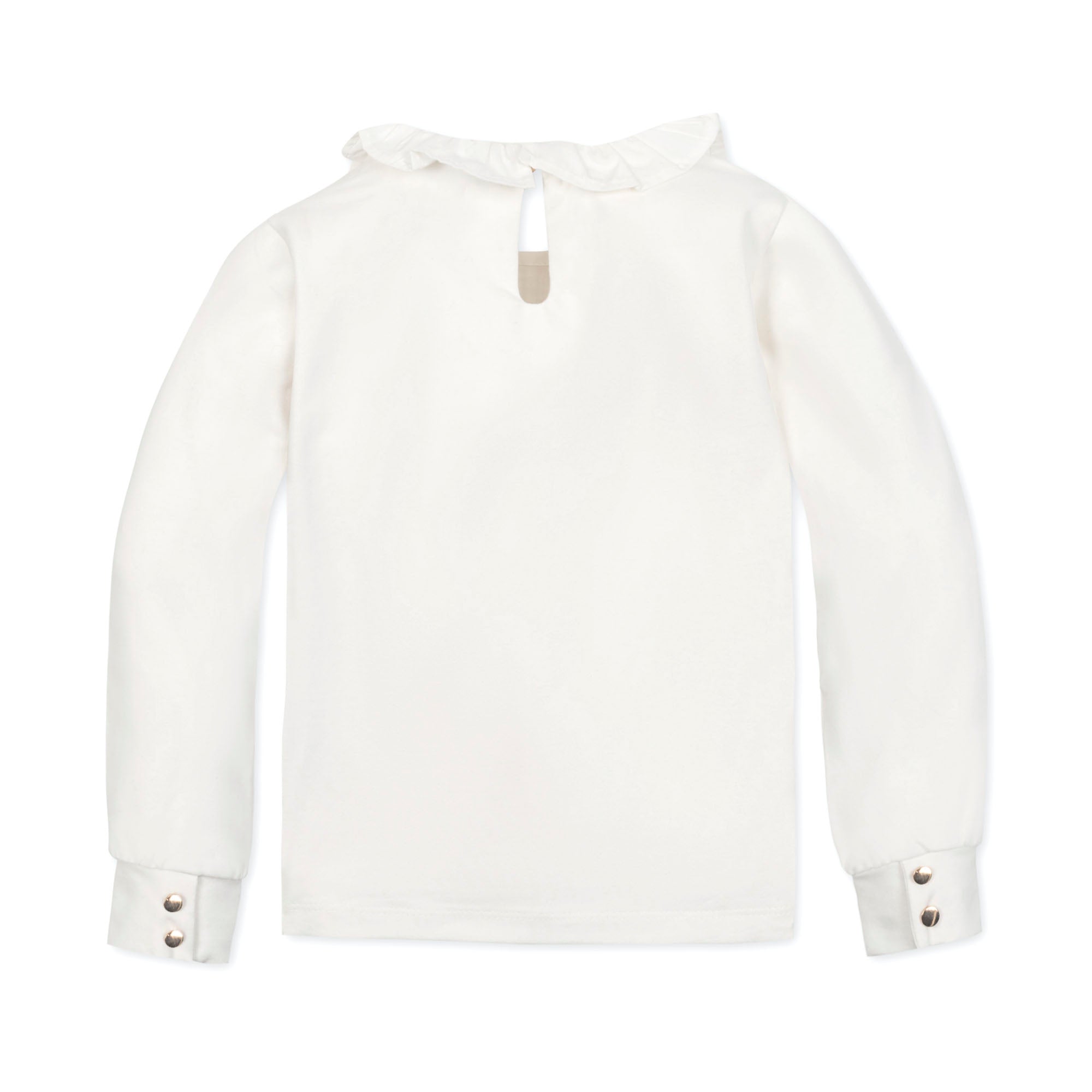 Organic Ruffle Collar Knit Top