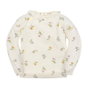 Organic Ruffle Collar Top