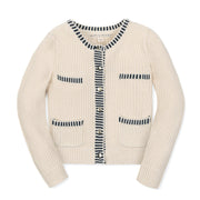 Organic Puff Sleeve Cardigan