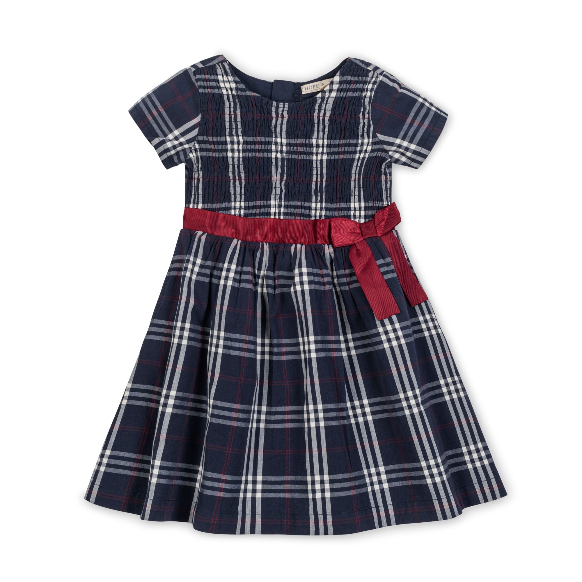 Organic Smocked Poplin Dress