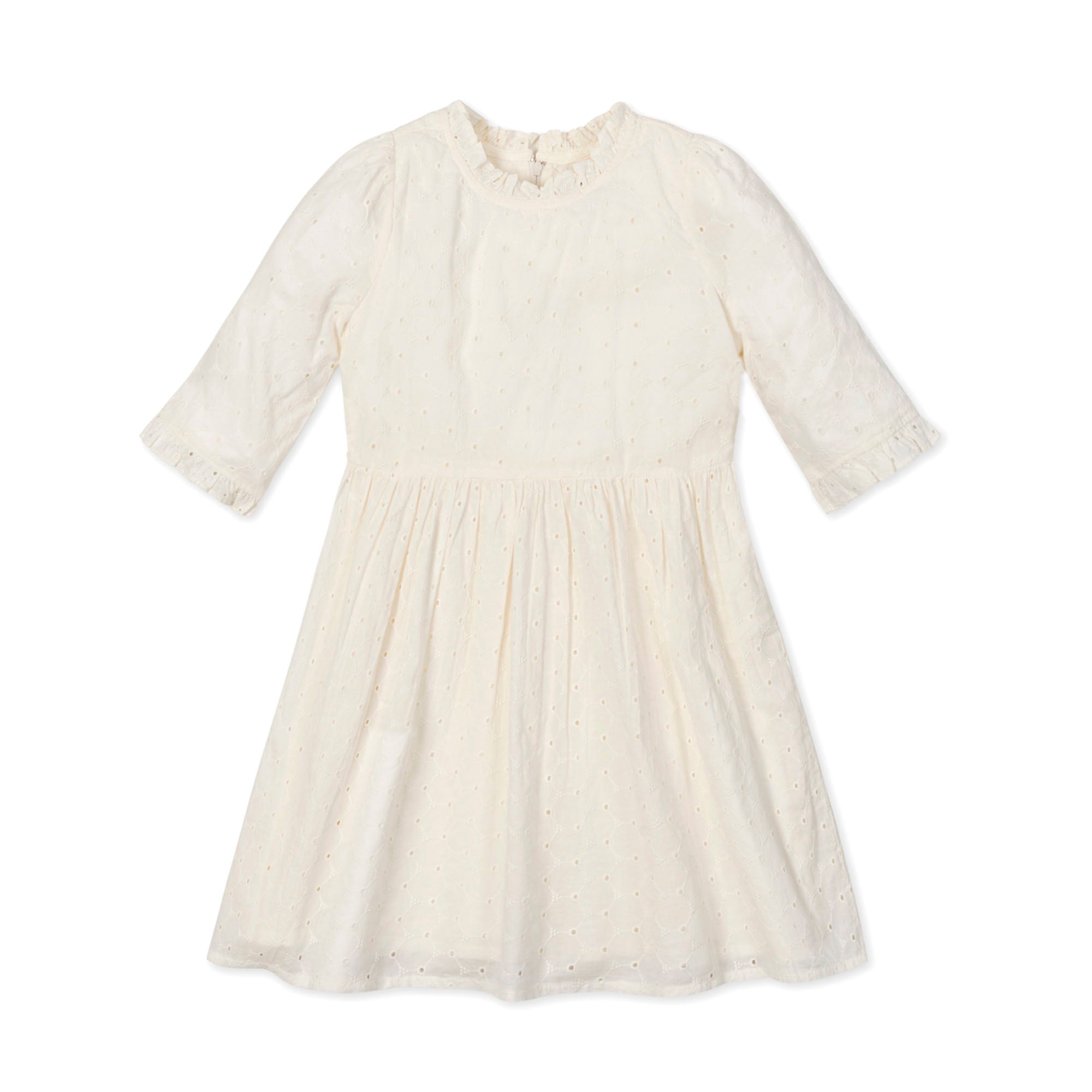 Organic Tiered Eyelet Dress