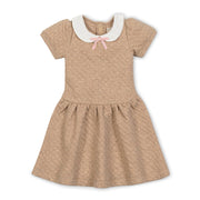 Quilted Dress With Eyelet Collar