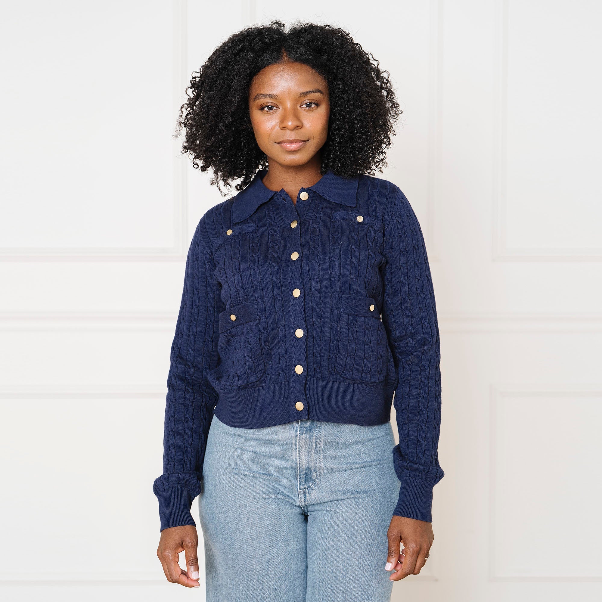 Organic Collared Cardigan