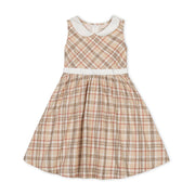 Organic Sleeveless Peter Pan Collar Party Dress