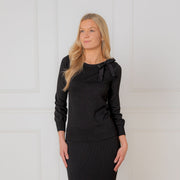 Organic Bow Detail Pointelle Sweater