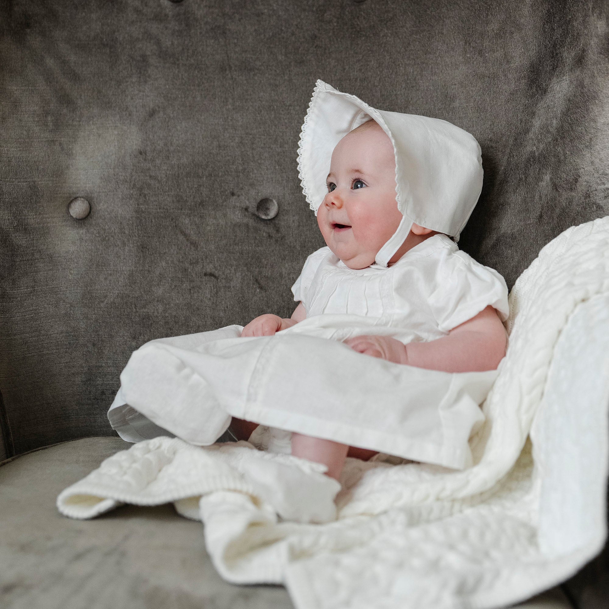 Special Occasion Linen Pintuck Dress