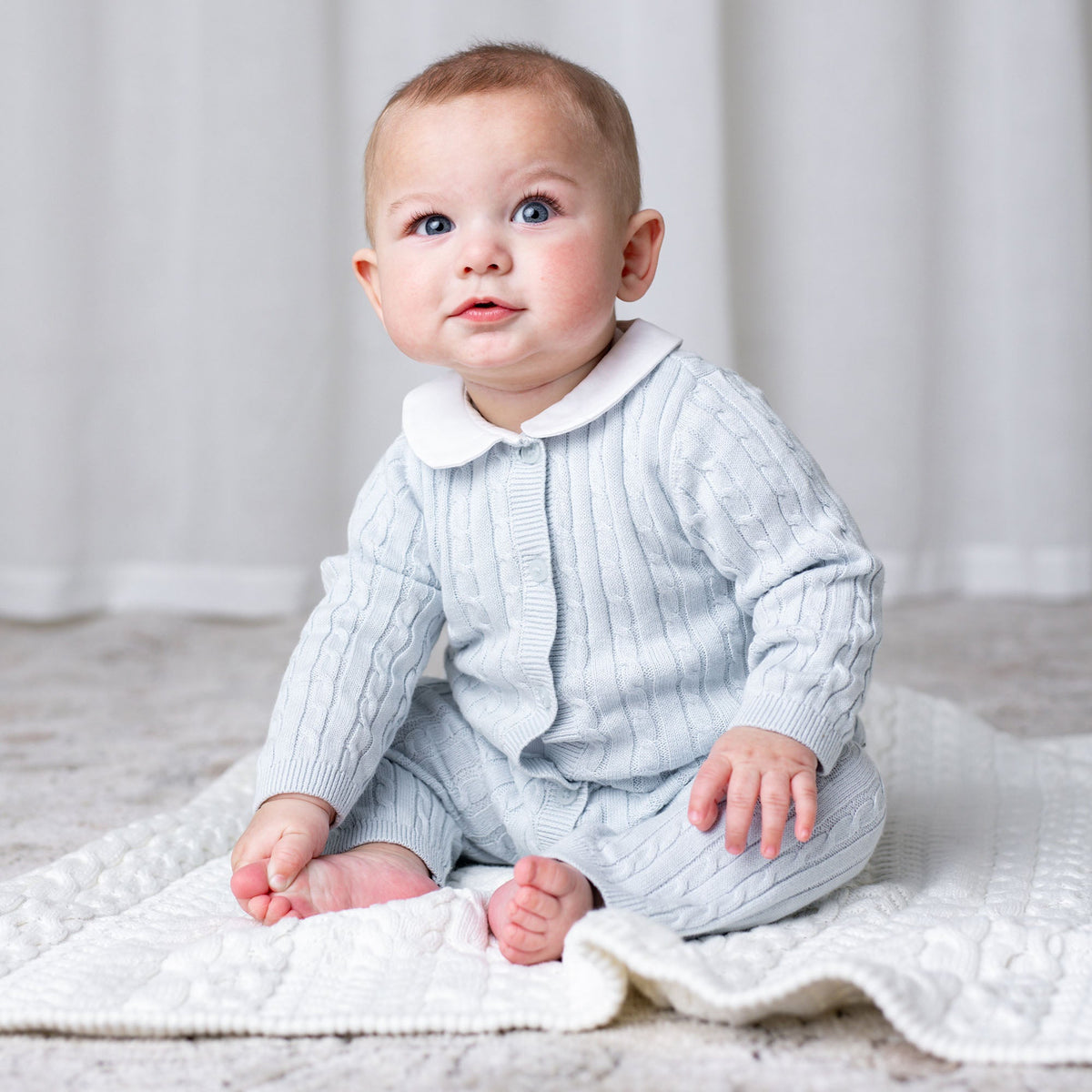 Organic Peter Pan Collar Romper 4-piece Boxed Gift Set