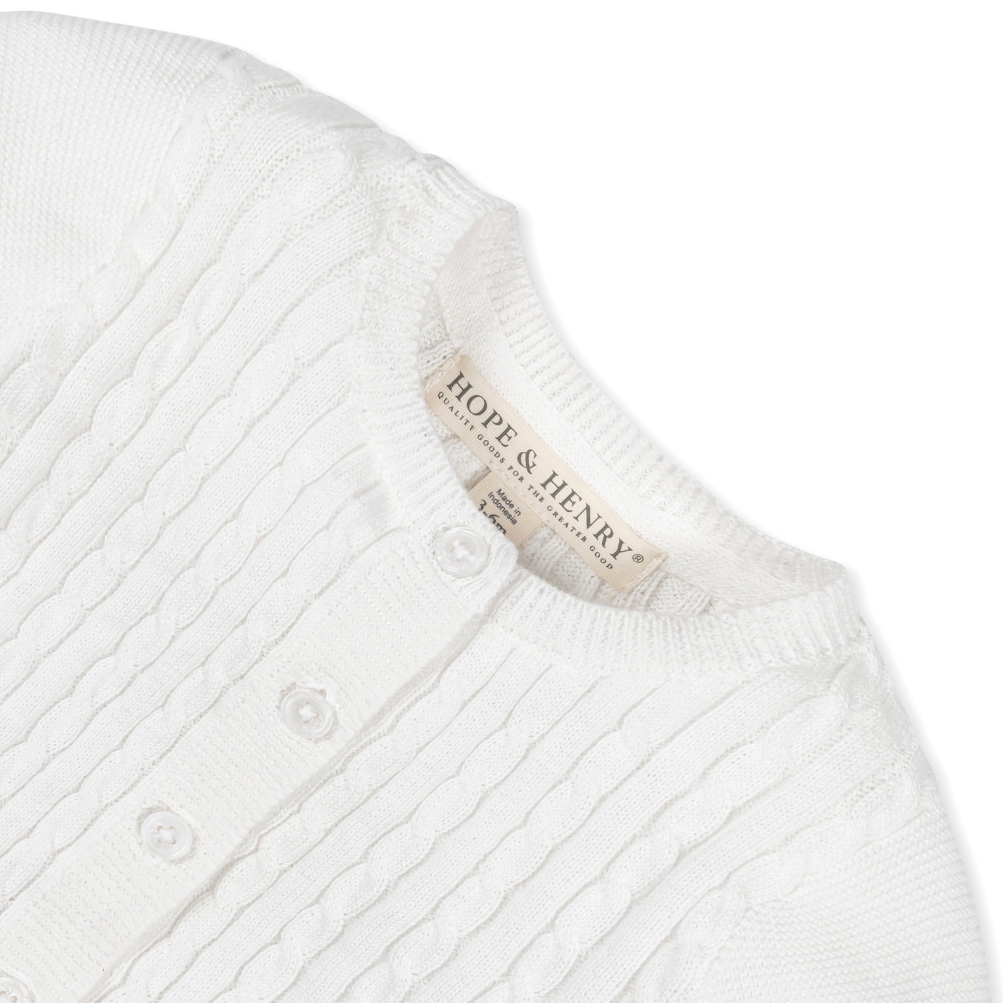 Organic Cable Cardigan Sweater - Baby