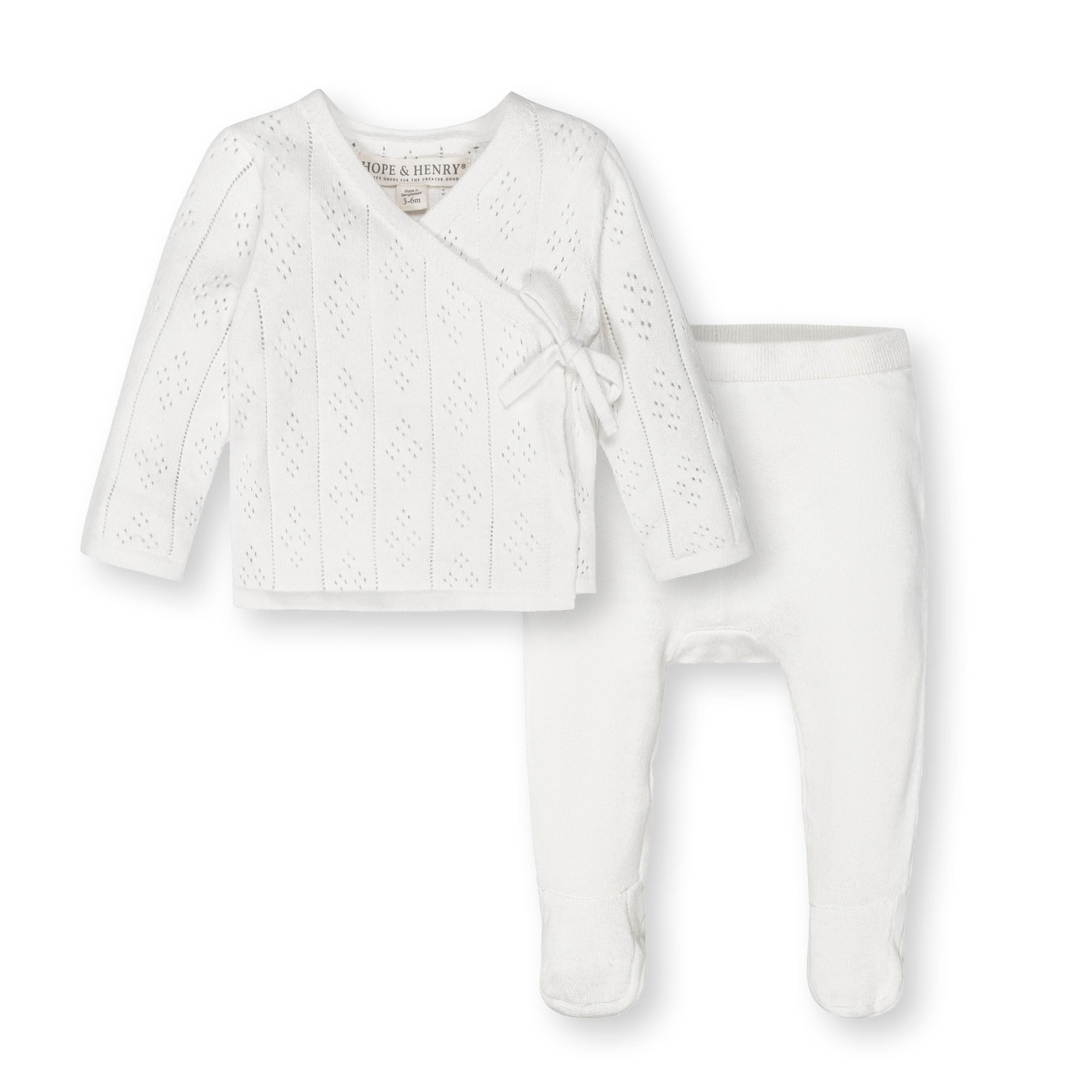 Organic Pointelle Sweater And Legging Set