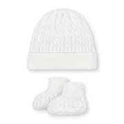 Organic Sweater Beanie And Bootie Set
