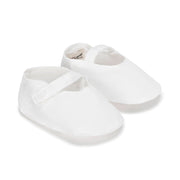 Linen Button Strap Soft Shoe