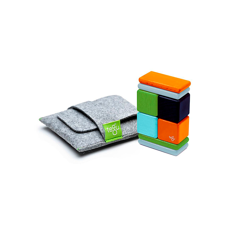 Original Pocket Pouch <br>magnetic Wooden Blocks <br>8 Pieces