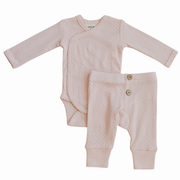 Pink Pointelle Layette Set