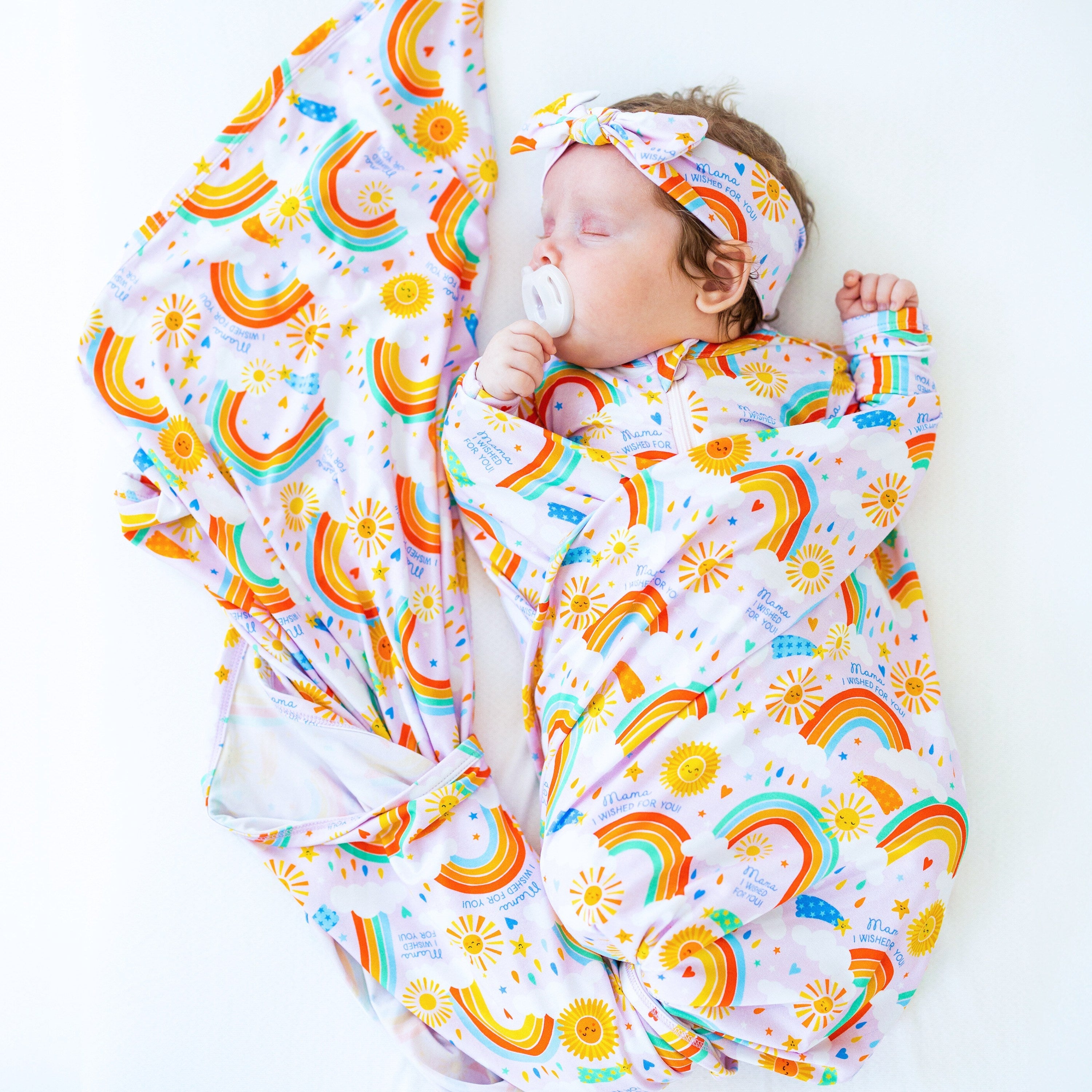 The Forever Swaddle Blanket | Here Comes The Sunshine (pink)