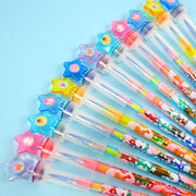Rainbow Mermaid Stackable Crayon With Stamper Topper