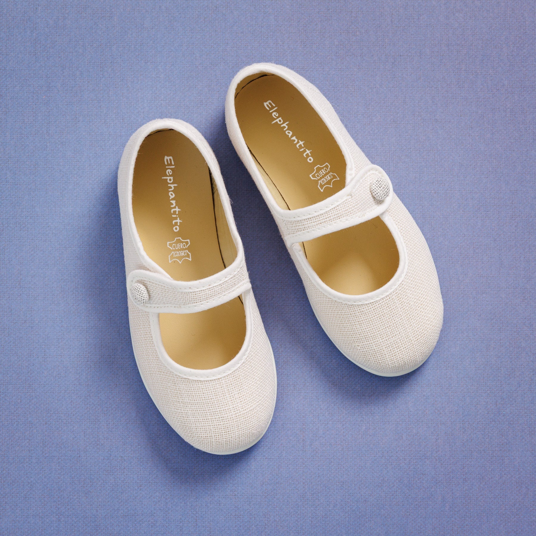 Linen Mary Jane White