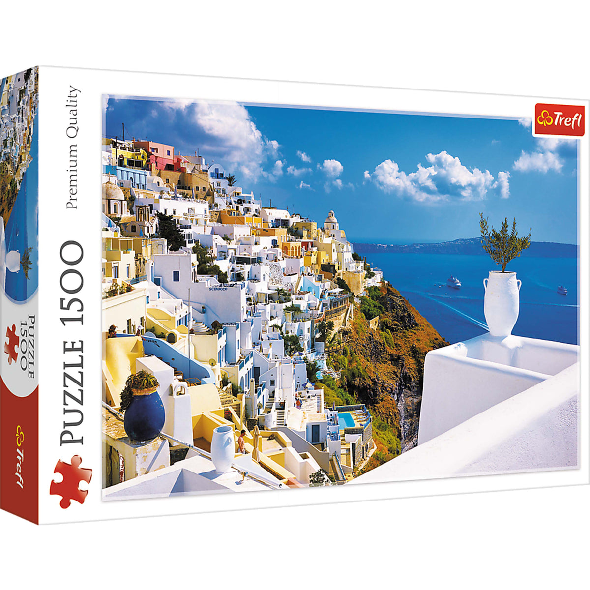 Red 1500 Piece Puzzle - Santorini, Greece / Wlodarczyk