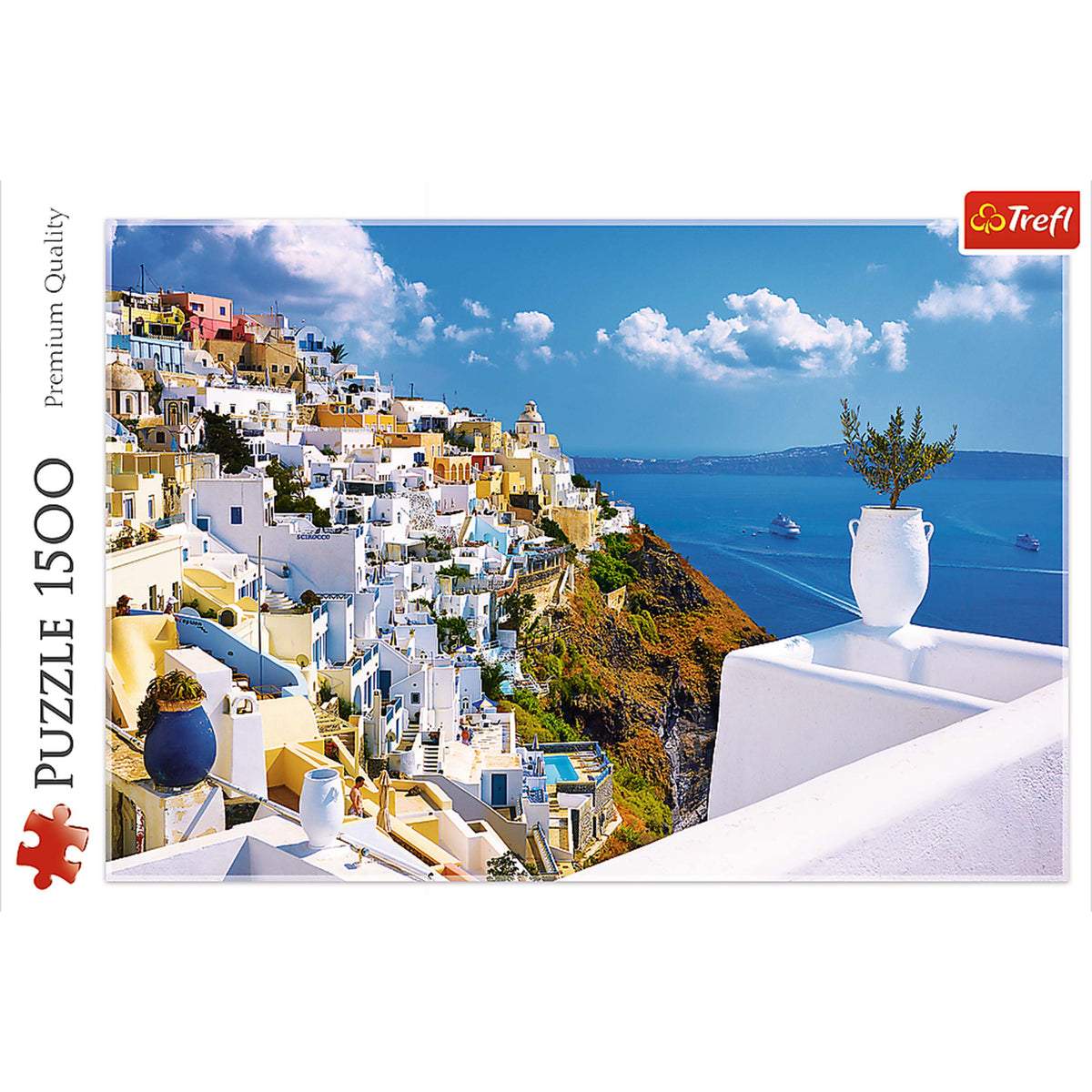 Red 1500 Piece Puzzle - Santorini, Greece / Wlodarczyk