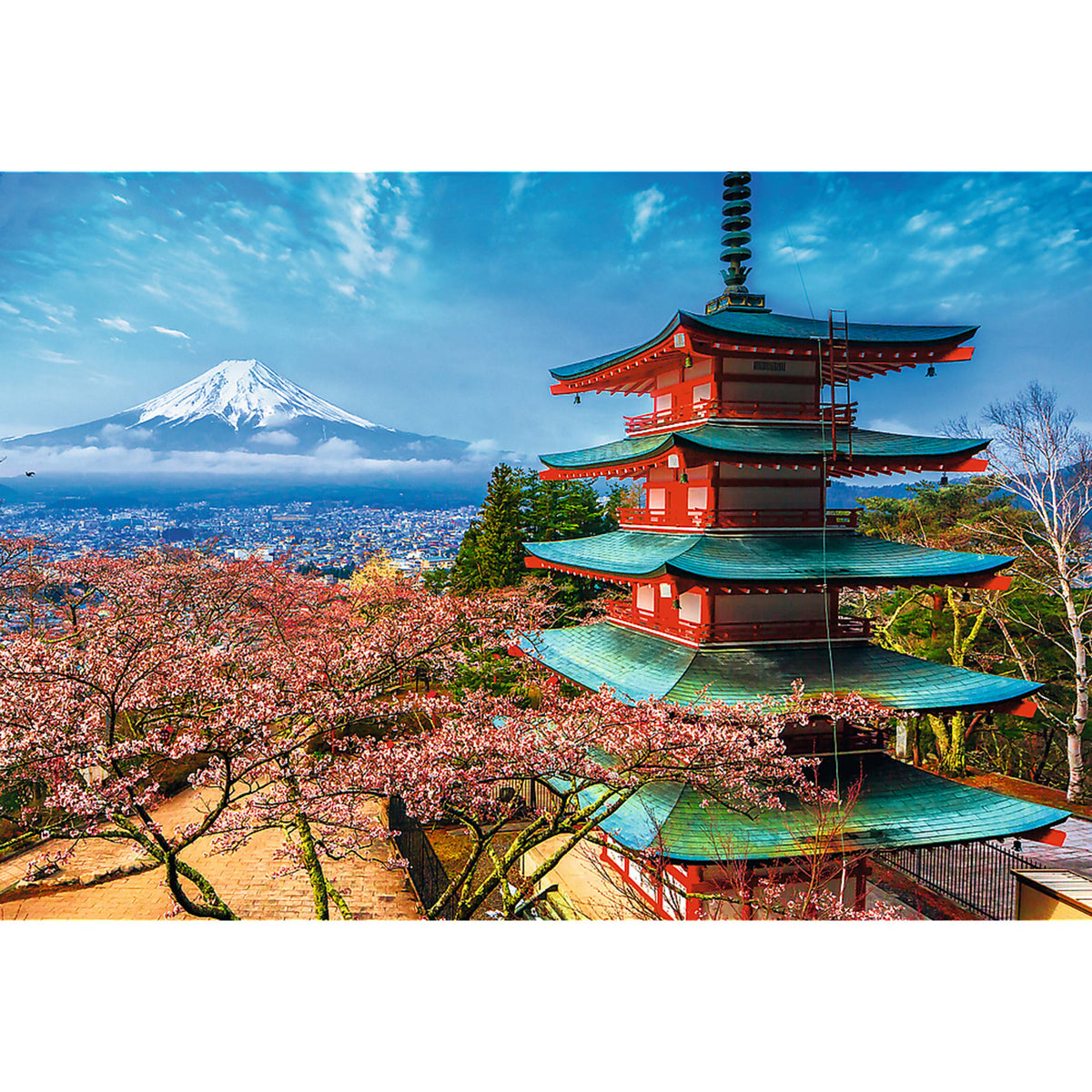 Red 1500 Piece Puzzle - Mount Fuji / Huber