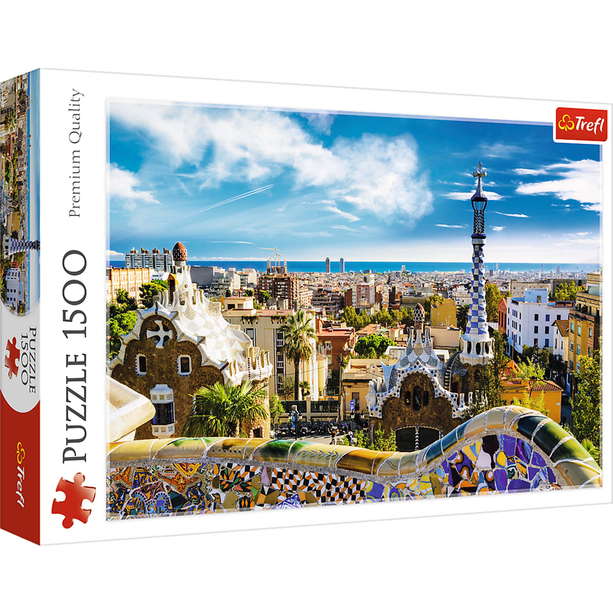 Red Park Güell, Barcelona 1500 Piece Puzzle