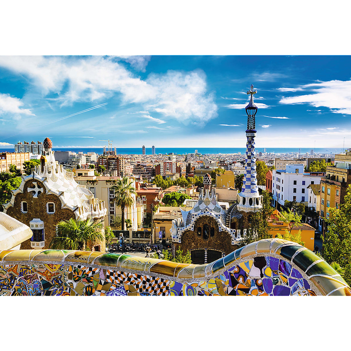 Red Park Güell, Barcelona 1500 Piece Puzzle