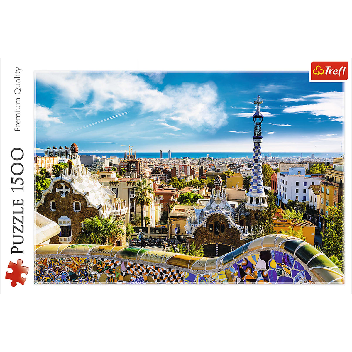 Red Park Güell, Barcelona 1500 Piece Puzzle