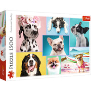 Red Cute Dogs 1500 Piece Puzzle