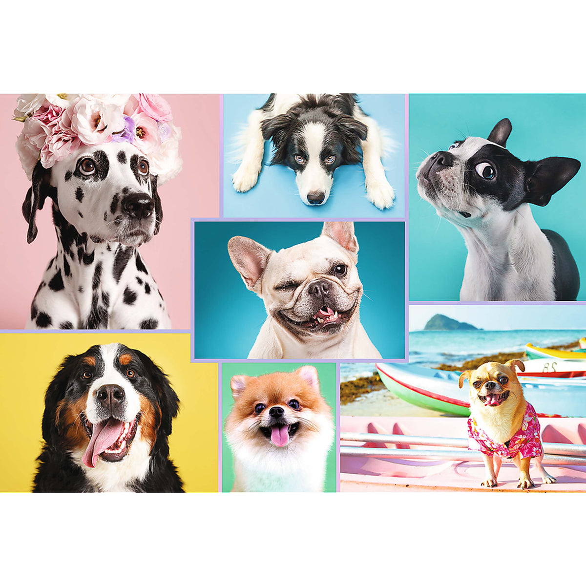 Red Cute Dogs 1500 Piece Puzzle