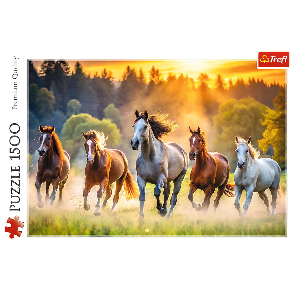 Red Wild Horses 1500 Piece Puzzle